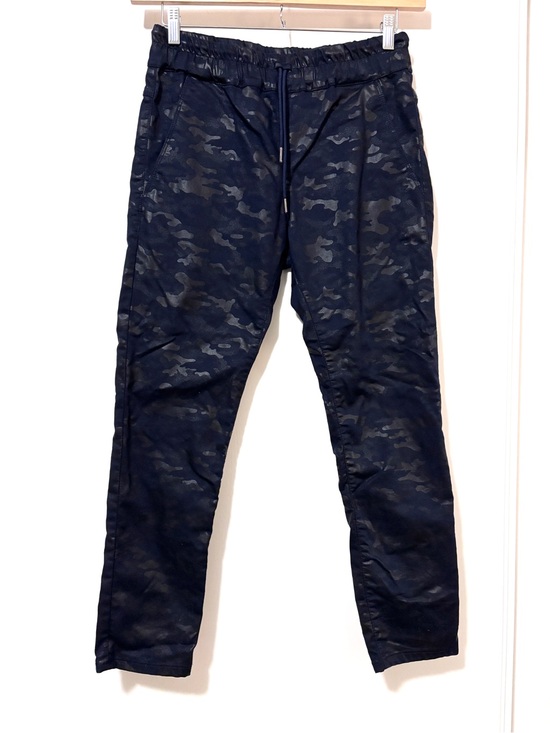 BEVY FLOG Pants - Bevy Flog Womens Navy Blue Camo Pants Size 29 Athleisure Gorpcore Pull On Slim